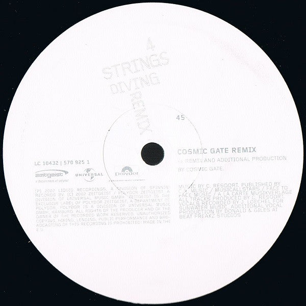 4 Strings - Diving (Remix) (12"")