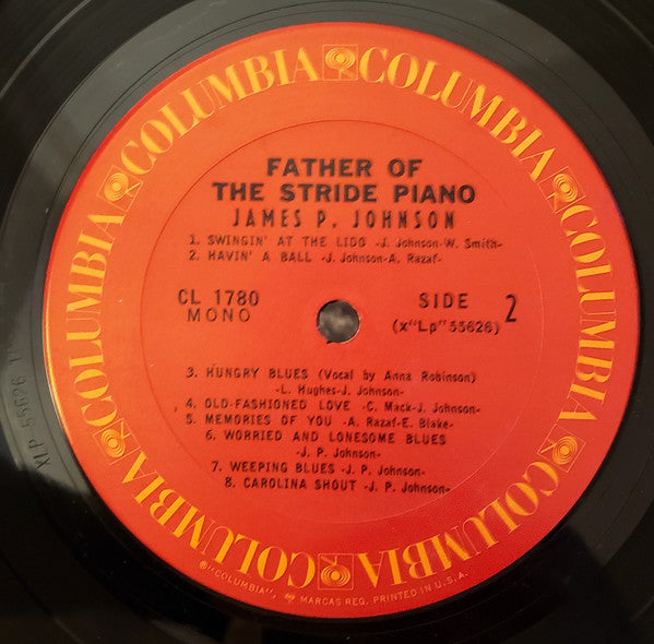 James P. Johnson* - Father Of The Stride Piano (LP, Mono)