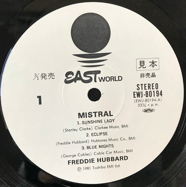 Freddie Hubbard - Mistral (LP, Album, Promo)