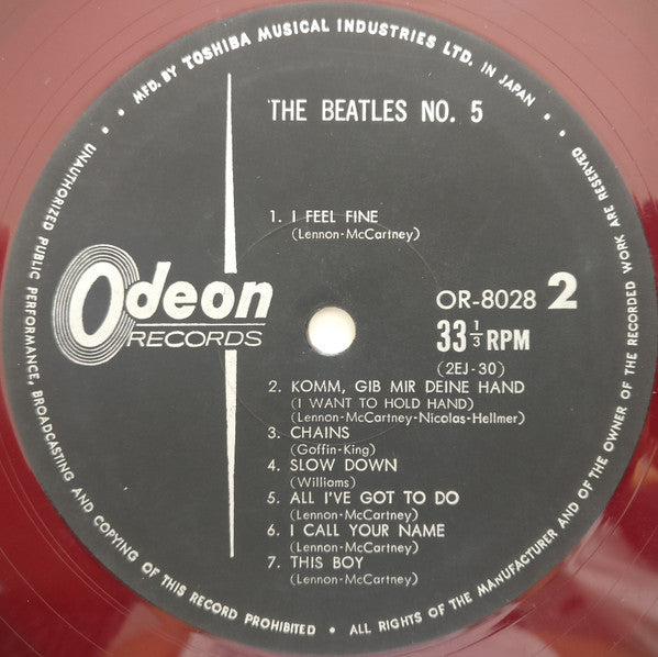 The Beatles - Beatles No. 5 (LP, Comp, Mono, Red)