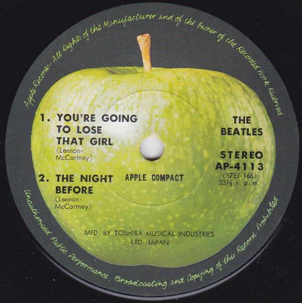 The Beatles - You're Going To Lose That Girl (7"", RE)