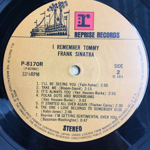 Frank Sinatra - I Remember Tommy (LP, Album)
