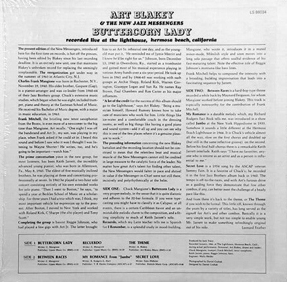 Art Blakey & The Jazz Messengers - Buttercorn Lady(LP, Album, RE, pin)