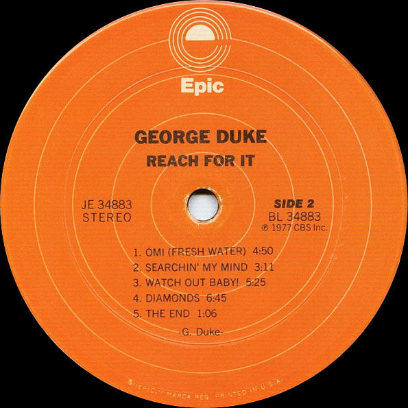 George Duke - Reach For It (LP, Album, Pit)