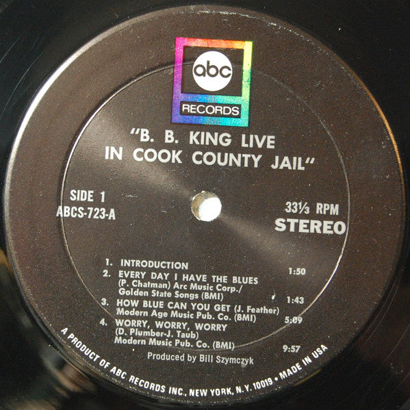 B.B. King - Live In Cook County Jail (LP, Album, Mon)