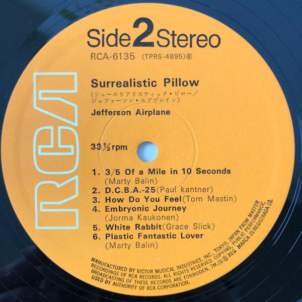 Jefferson Airplane - Surrealistic Pillow (LP, Album, RE)