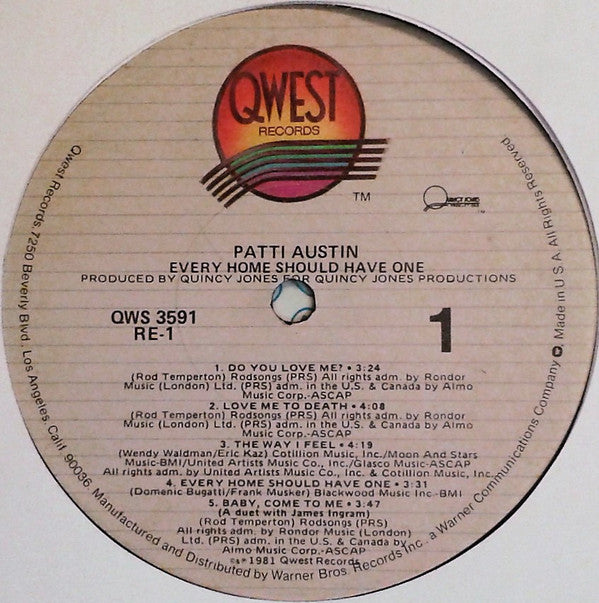 Quincy Jones - Every Home Should Have One(LP, Album, Win)