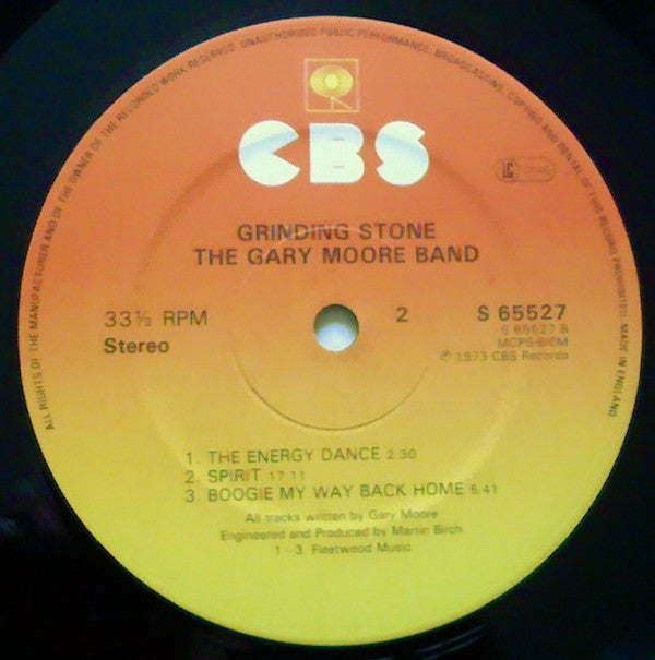 The Gary Moore Band - Grinding Stone (LP, Album, RE)