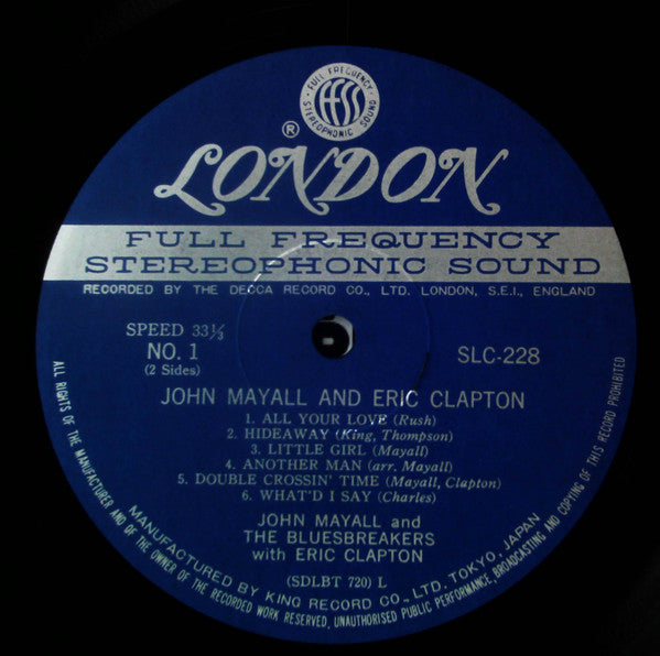 John Mayall With Eric Clapton - Blues Breakers (LP, Album, RE)