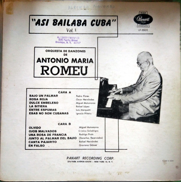 Orquesta Antonio Maria Romeu - Así Bailaba Cuba Vol. 1(LP, Album)