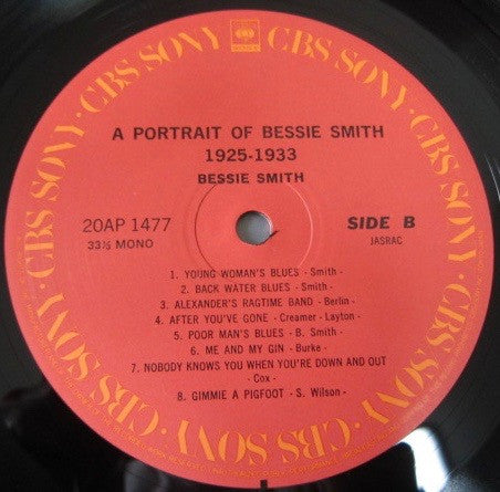 Bessie Smith - A Portrait Of Bessie Smith 1925-1933 (LP, Comp, Mono)