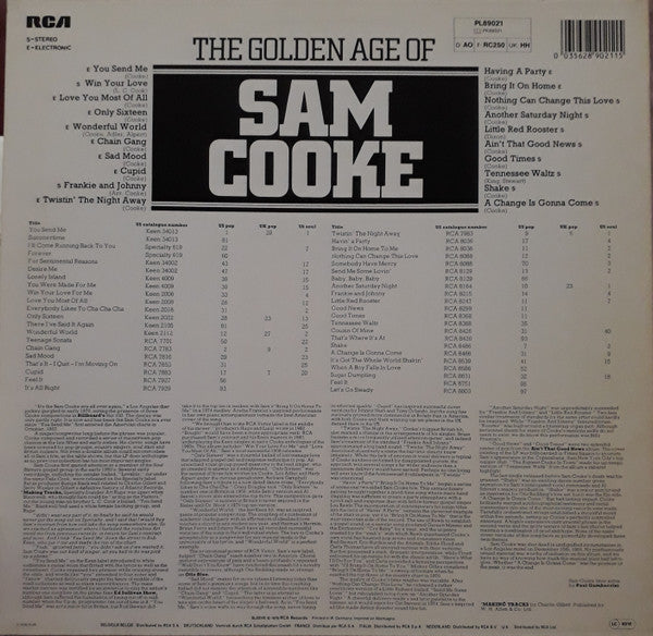 Sam Cooke - The Golden Age Of Sam Cooke (LP, Comp, RE)