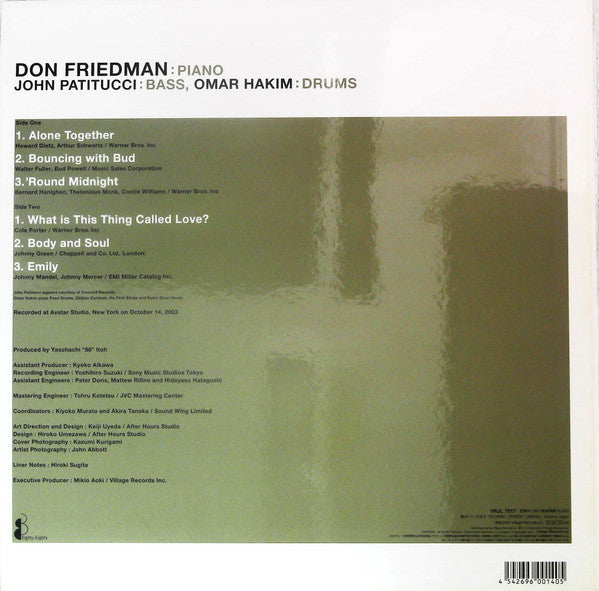The Don Friedman VIP Trio* - Timeless (LP, Album)