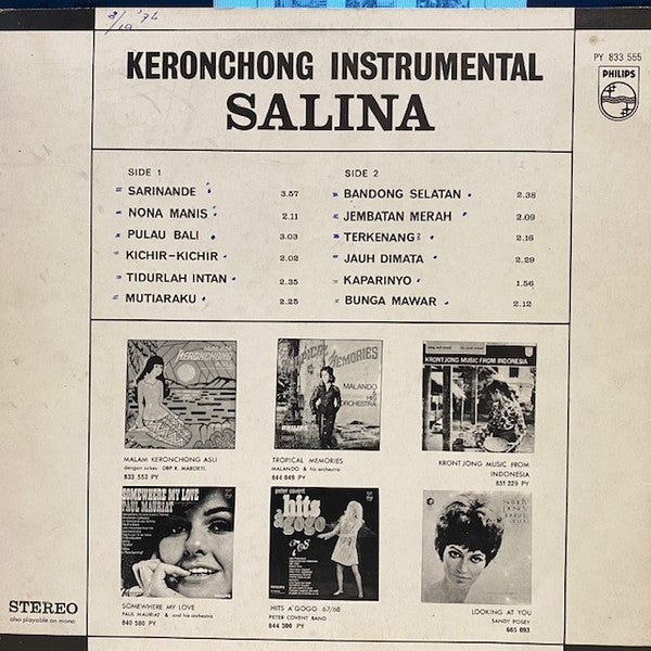 Salina (2) - Keronchong (LP, Album)