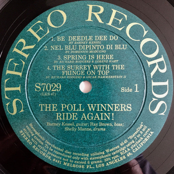 The Poll Winners - Ride Again! (LP, Album, Dee)