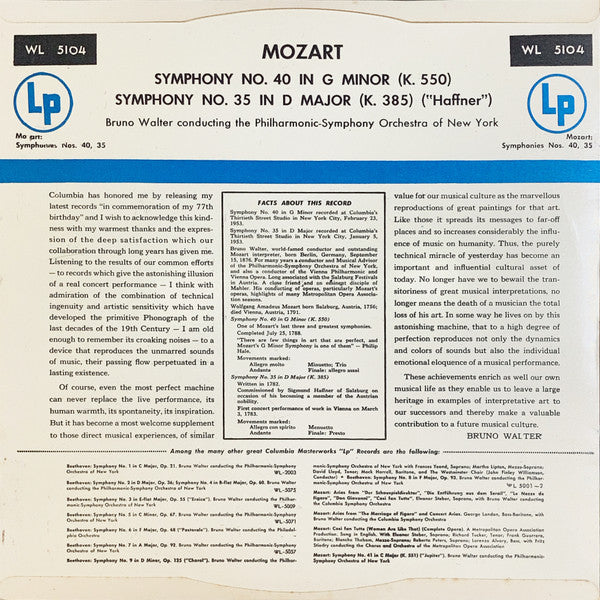 Wolfgang Amadeus Mozart - Symphony No. 40 In G Minor K. 550 / Symph...