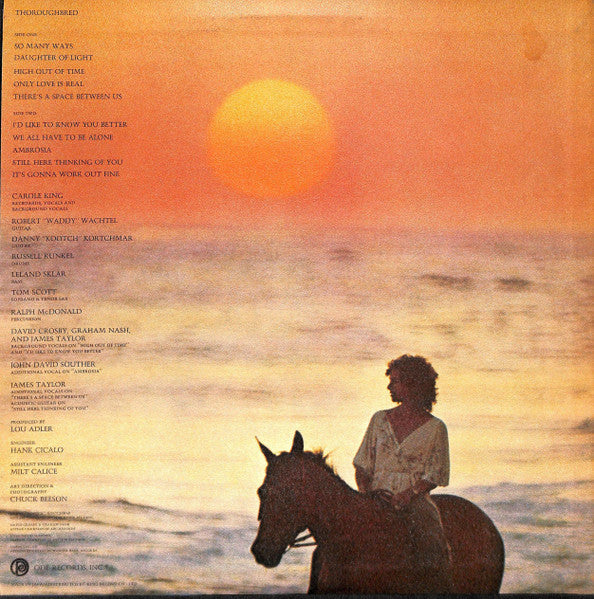 Carole King - Thoroughbred (LP, Album)