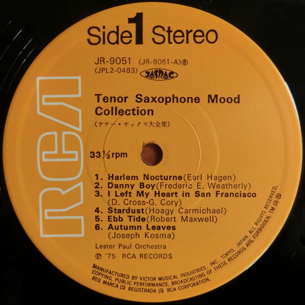 レスター・ポール楽団* - Tenor Saxophone Mood Collection (2xLP, Album, Gat)