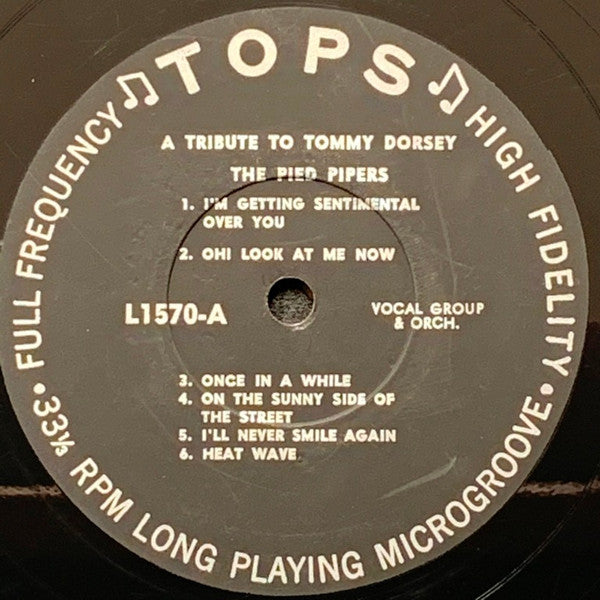 The Pied Pipers - A Tribute To Tommy Dorsey (LP, Album, Mono, RP)