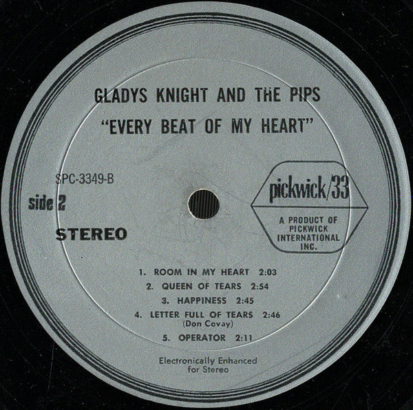 Gladys Knight & The Pips* - Every Beat Of My Heart (LP, Comp)