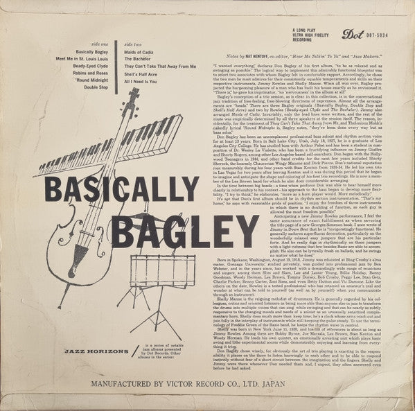 Don Bagley - Basically Bagley (LP, Album, Mono)