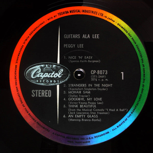 Peggy Lee - Guitars Ala Lee (LP, Album, Red)