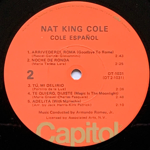 Nat King Cole - Cole Español (LP, Album, RE, Duo)
