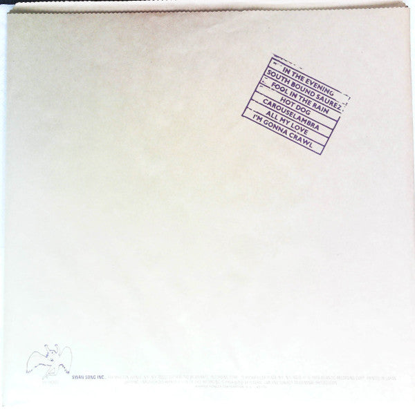 Led Zeppelin - In Through The Out Door (LP, Album, ""B"")