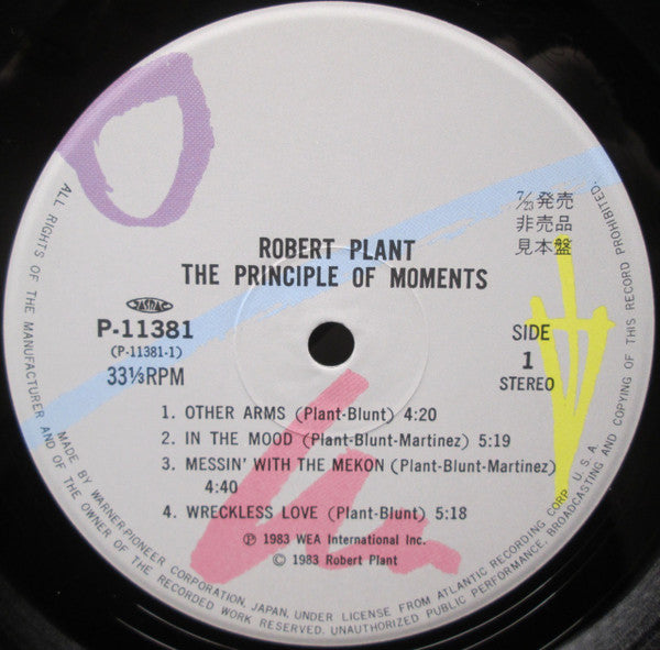 Robert Plant - The Principle Of Moments (LP, Album, Promo)