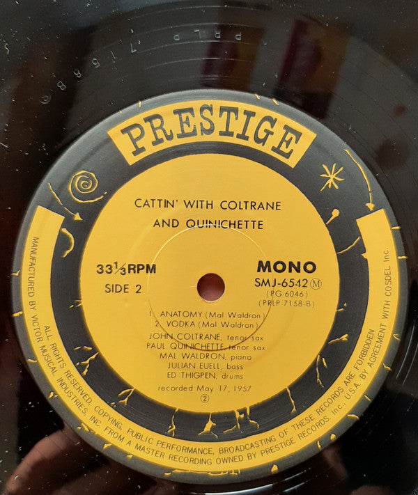 John Coltrane - Cattin' With Coltrane And Quinichette(LP, Album, Mo...