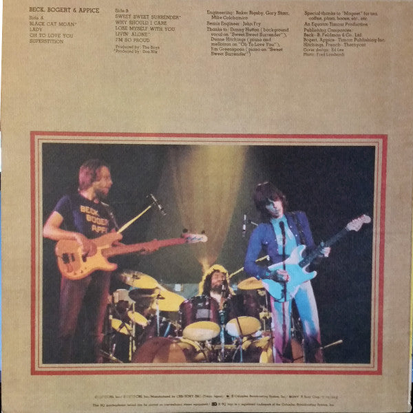 Beck, Bogert & Appice - Beck, Bogert & Appice(LP, Album, Quad, RE, SQ)