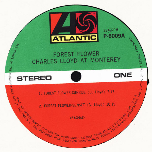 Charles Lloyd - Forest Flower (LP, Album, RE)