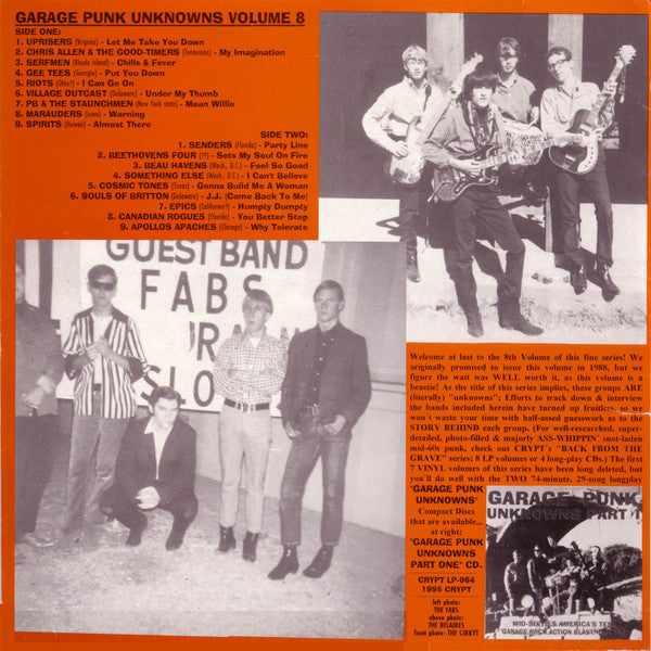 Various - Garage Punk Unknowns Volume 8! (18 Rockin' Mid-60s Punk T...