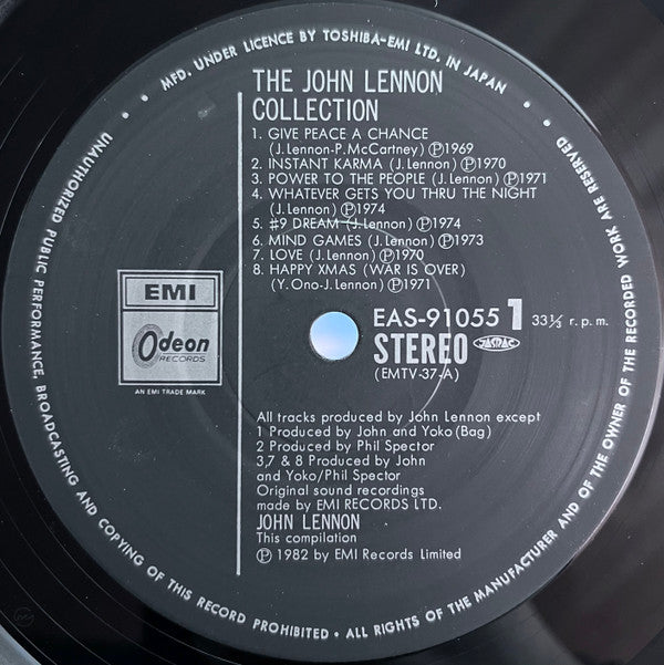 John Lennon = ジョン・レノン* - The John Lennon Collection (LP, Comp)