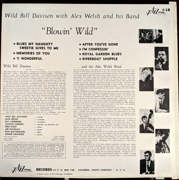 Wild Bill Davison - Blowin' Wild(LP, Album)