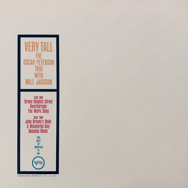 The Oscar Peterson Trio - Very Tall(LP, Album, RE, Gat)