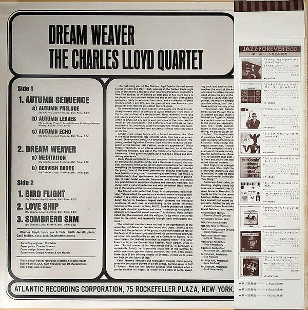 The Charles Lloyd Quartet - Dream Weaver (LP, Album, RE)