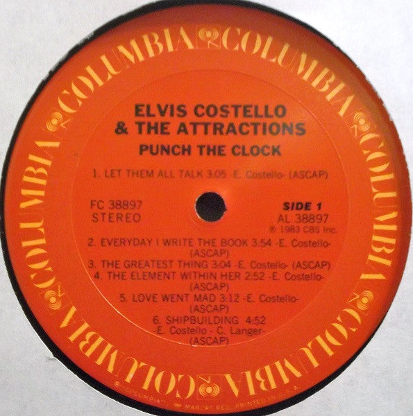 Elvis Costello And The Attractions* - Punch The Clock (LP, Album, Car)