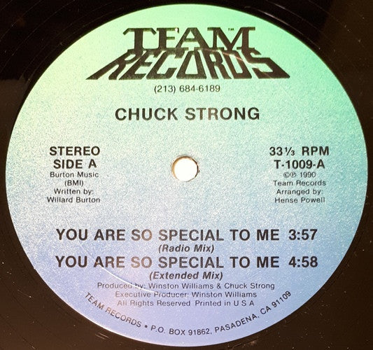 Chuck Strong - You Are So Special To Me (12"")