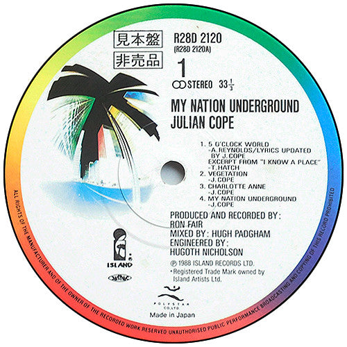 Julian Cope - My Nation Underground (LP, Album, Promo)