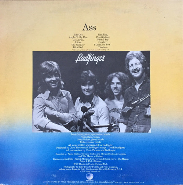 Badfinger - Ass (LP, Album, Jac)