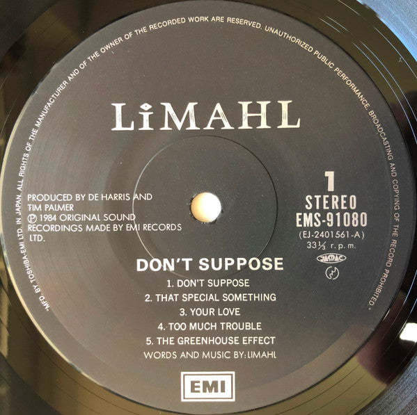 Limahl - Don't Suppose (LP, Album)