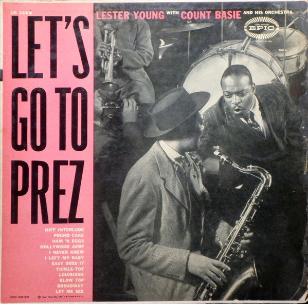 Lester Young With Count Basie Orchestra - Let's Go To Prez (LP, Comp)