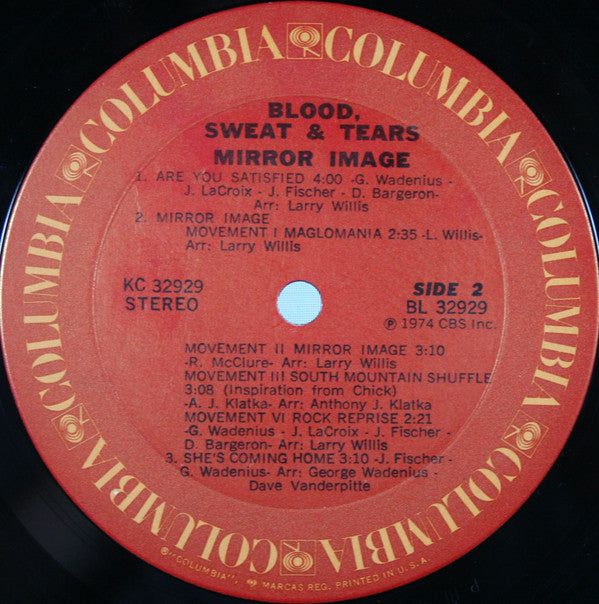 Blood, Sweat & Tears* - Mirror Image (LP, Album, Ter)