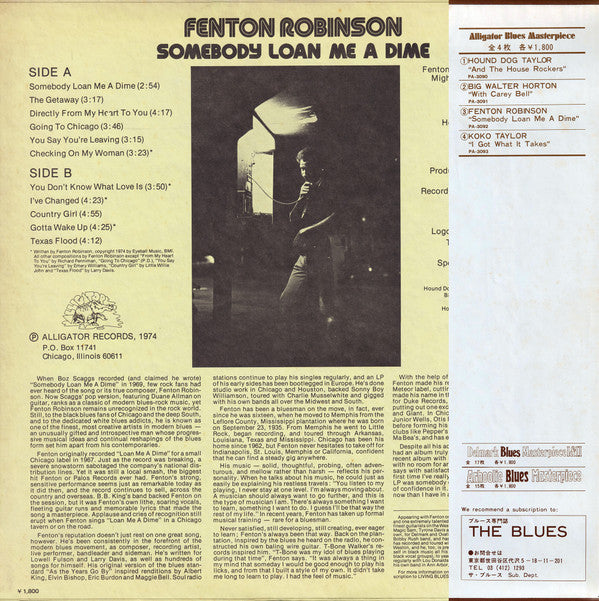 Fenton Robinson - Somebody Loan Me A Dime (LP, Album, RE)