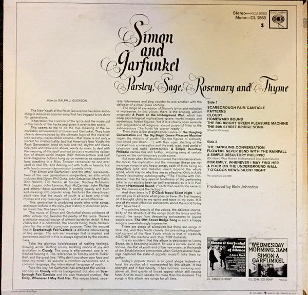 Simon & Garfunkel - Parsley, Sage, Rosemary And Thyme(LP, Album, RE...