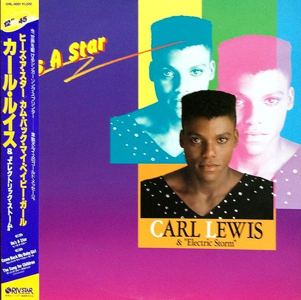 Carl Lewis & Electric Storm (2) - He's A Star (12"", Promo)