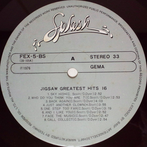 Jigsaw (3) - Greatest Hits 16 (LP, Comp)