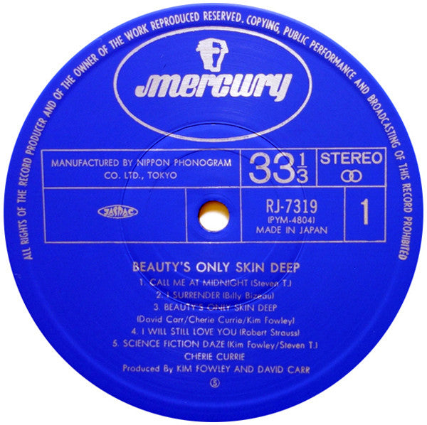 Cherie Currie - Beauty's Only Skin Deep (LP, Album)