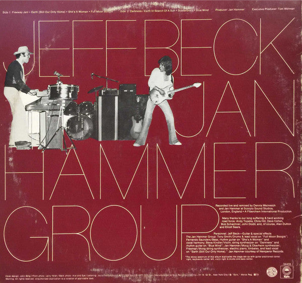 Jeff Beck With The Jan Hammer Group - Live (LP, Album, San)